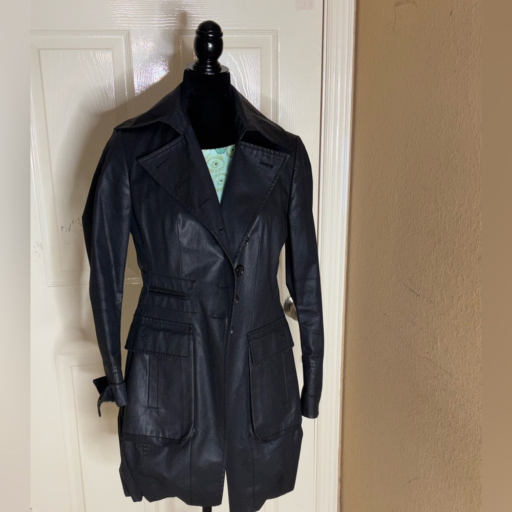 Pauw Amsterdam black cotton asymmetric button up coat sz 1/small​​​